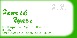 henrik nyari business card